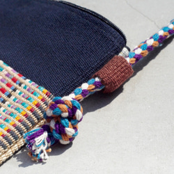 限定版の手織り、天然スプライスさメッセンジャーバッグ/バックパック/ショルダーバッグ/バッグ/バッグをフェアトレード - 青空幾 8枚目の画像