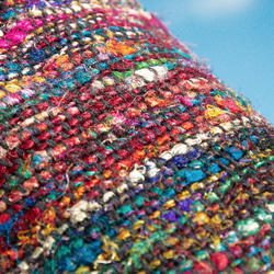 Fairtrade 限量一件 編織手感瑜珈墊背包 / yoga bag / 瑜伽包 - 手工織布 彩色繽紛手捻紗麗線 第8張的照片