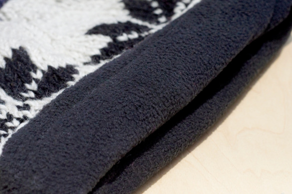 ピュアウール手織りのウールの帽子/ニットキャップ/手織りキャップ/（ネパール製）ウールキャップ毛 - 国立風トーテム雪 7枚目の画像