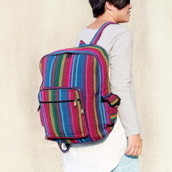 Woven bag 手織手感民族旅行方形後背包Fairtrade - 南美色調 (僅一件) backpack 第1張的照片