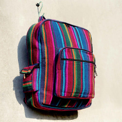 Woven bag 手織手感民族旅行方形後背包Fairtrade - 南美色調 (僅一件) backpack 第2張的照片