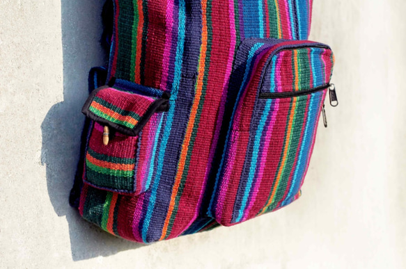 Woven bag 手織手感民族旅行方形後背包Fairtrade - 南美色調 (僅一件) backpack 第4張的照片