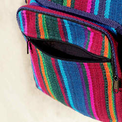 Woven bag 手織手感民族旅行方形後背包Fairtrade - 南美色調 (僅一件) backpack 第6張的照片
