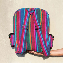 Woven bag 手織手感民族旅行方形後背包Fairtrade - 南美色調 (僅一件) backpack 第7張的照片