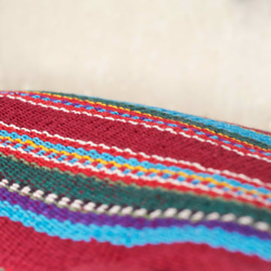 フェアトレードをバックパック後の不織布バッグのハンドル手織りエスニック平方 - ブルーマジック（1のみ）民族バッグ 7枚目の画像