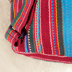 フェアトレードをバックパック後の不織布バッグのハンドル手織りエスニック平方 - ブルーマジック（1のみ）民族バッグ 10枚目の画像