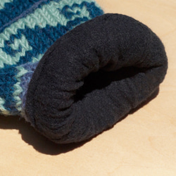 手作り限定手編み純ウールニット手袋/取り外し可能な手袋/内毛手袋/暖かい手袋-東ヨーロッパの波民族風トーテムウール手袋 6枚目の画像