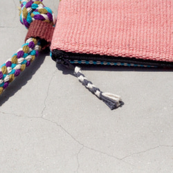 限量一件 天然手織布拼接斜背包 / 背包 / 肩背包 / 小包 / 旅行包 - 蒙德里安淡粉色拼布設計fairtrade 第8張的照片