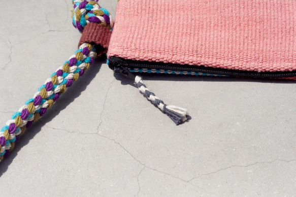 限量一件 天然手織布拼接斜背包 / 背包 / 肩背包 / 小包 / 旅行包 - 蒙德里安淡粉色拼布設計fairtrade 第8張的照片