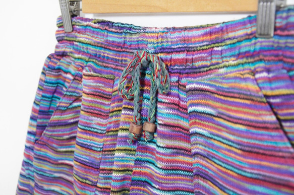 女裝 民族風拼接針織短褲 knitting shorts - 漸層繽紛色調 ( 限量一件 ) Fairtrade 第6張的照片