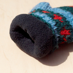 聖誕節禮物 限量一件針織純羊毛保暖手套 / 兒童手套 / 童手套 / 內刷毛手套 / 針織手套 / 拳擊手套-清新森林 第4張的照片