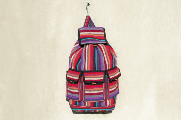 ethnic backpack 編織手感後背包 / 民族後背包 / 條紋後背包 - 魔幻繽紛 rainbow bag 第2張的照片