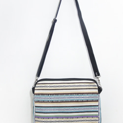 エスニックストライプ - 南米のトーンショルダーバッグ/メッセンジャーバッグを織り限定版手作り綿 2枚目の画像