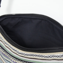 エスニックストライプ - 南米のトーンショルダーバッグ/メッセンジャーバッグを織り限定版手作り綿 8枚目の画像