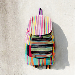 woven backpack 編織手感boho後背包 - 熱帶色彩拼接 ( 限量一件 ) fairtrade 第6張的照片
