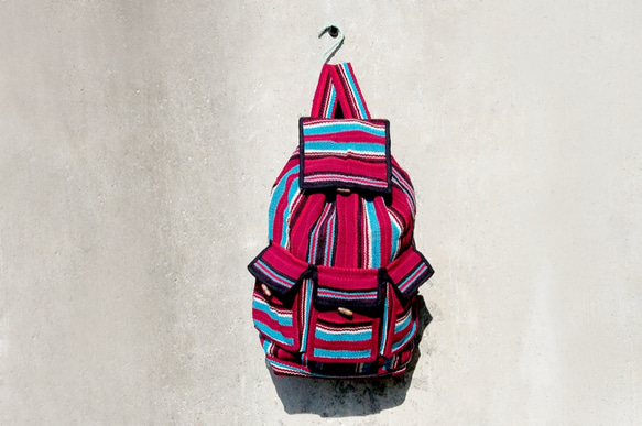 weave backpack 編織手感後背包 - colorful 迷幻色線條 tibet boho fairtrade 第2張的照片