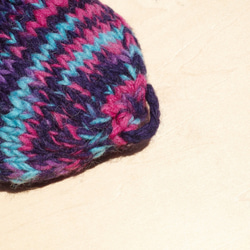 聖誕節禮物 限量一件針織純羊毛保暖手套 / 2ways手套 / 露趾手套 / 內刷毛手套 / 針織手套 - 混色漸層藍紫 第5張的照片