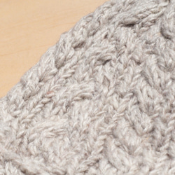 nepal wool hat 手工編織純羊毛帽/ 編織帽 / 針織毛帽 / 內刷毛手織毛帽 / 毛線帽 - 麻花灰色 第4張的照片