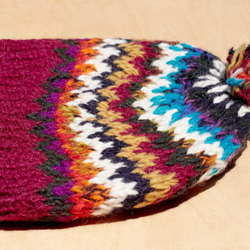 wool hat手織純羊毛帽 / 針織毛帽 / 內刷毛手織毛帽 / 毛線帽 (made in nepal) - 混色漸層 第3張的照片
