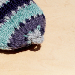 wool 手織純羊毛針織手套 / 可拆卸手套 / 內刷毛手套 / 保暖手套(made in nepal) - 深海海浪 第5張的照片