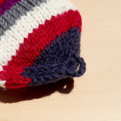 手編みのピュアウールニット手袋/取り外し可能な手袋/内側の毛の手袋/暖かい手袋（ネパール製）-グレープシャンパンノルディックフェ 5枚目の画像