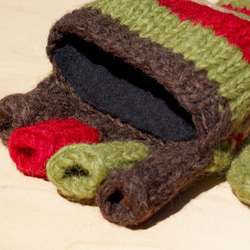 wool 手織純羊毛針織手套 / 可拆卸手套 / 內刷毛手套 / 保暖手套(made in nepal) - 抹茶拿鐵 第2張的照片