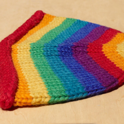 手織純羊毛帽 / 針織毛帽 / 手織毛帽 / 毛線帽 (made in nepal) - rainbow彩虹天空 第3張的照片