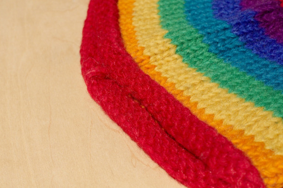 手織純羊毛帽 / 針織毛帽 / 手織毛帽 / 毛線帽 (made in nepal) - rainbow彩虹天空 第5張的照片