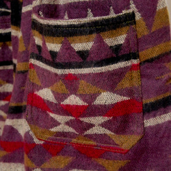 女裝 手工限量 民俗風 民族風拼接毛呢短褲 針織短褲 - 漸層紫紅色調 knitting shorts 第7張的照片