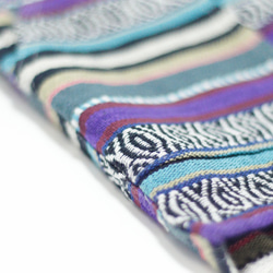 綿のステッチの綿ニットパンツ - 青紫色の国家トーテムトーン（リミット1）エスニックショートパンツ 7枚目の画像