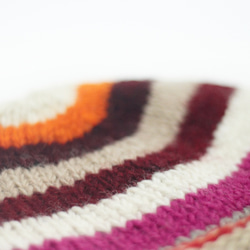 新年禮物 手工編織羊毛帽 / 針織毛帽 / 毛線帽 (made in nepal) - 漸層條紋 wool hat 第6張的照片