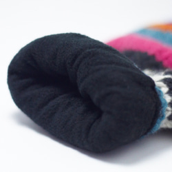 情人節禮物 限量一件手織純羊毛針織手套 / 可拆卸手套 / 鉤針手套 / 保暖手套 - 桃紅對比色圖騰 wool 第5張的照片