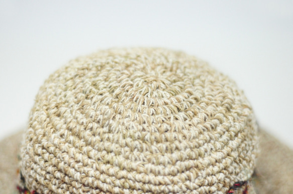 限量手工編織棉麻帽 / 編織帽 / 漁夫帽 / 遮陽帽 / 草帽 - 幾何紗麗線 Hemp silk hat 第5張的照片