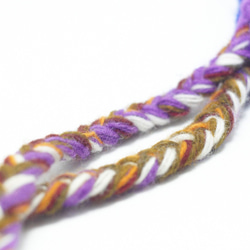 手織りの純粋なウールの帽子/手作り剛毛キャップ/編み帽子/ウールキャップ/飛行帽 - 青紫色のストライプ（手作り限定版） 4枚目の画像