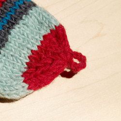 限量一件手織純羊毛針織手套 / 可拆卸手套 / 內刷毛手套 / 保暖手套(made in nepal) - 鮮豔對比 第5張的照片