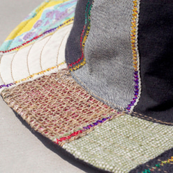 民族手織りステッチコットンキャップ/ニット帽/帽子/ウールキャップ - 黄色のレンダリング+手織りコットン（1を制限します） 5枚目の画像