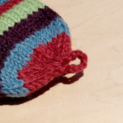 限量一件手織純羊毛針織手套 / 可拆卸手套 / 內刷毛手套 / 保暖手套(made in nepal) - 鮮豔南美森林 第4張的照片