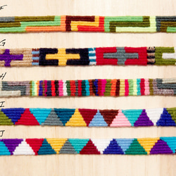 聖誕禮物 手工編織羊毛手繩 - 彩色小山 / 彩色階梯 / 彩色圖騰 ( 每款限量一件 ) wool bracelet 第2張的照片