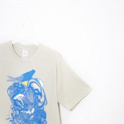 メンズフィットコットンイラストTシャツ/ Tシャツ/デザインTシャツ - オーシャンジャーニー（S / M / L / XL） 9枚目の画像