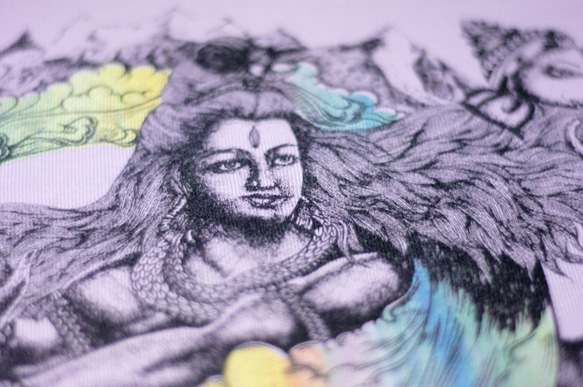 インドのダンスシヴァ（紫） - 女性は自然なドレープラウンド振り子走行T /ブラウス/レディーストップス/ Tシャツ/ Tシャツ 6枚目の画像