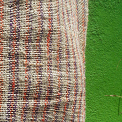 限量一件 天然棉麻手織布條紋輕便包 / 背包 / 側背包 / 肩背包 / 旅行包 - 彩色條紋 fairtrade 第3張的照片