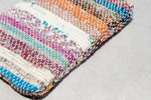 手織りサリーの線の色ストライプ - 手織りのサリーは、限定版のライン電話の袋/携帯電話ケース/ショルダーバッグ/バッグ/トラベル 8枚目の画像