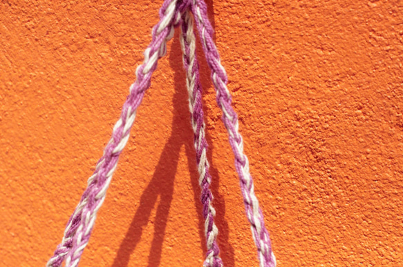 情人節禮物 限量一件 手工編織置物籃/收納籃/吊掛袋/鳥巢編織籃- 浪漫紫色系 森林花朵編織 fairtrade 第7張的照片