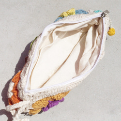 限定版の手織り鉛筆/入場パッケージ/ペンケース/ゴミ袋/袋食器/カトラリーパック - 夏のロマンチックな花かぎ針編みを織り 7枚目の画像