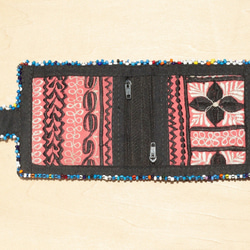 古い手刺繍の布の財布/全国風ショートクリップ/刺繍ショートクリップ/手刺繍財布/ manualパッケージ/袋刺繍 - 砂漠の花古 6枚目の画像