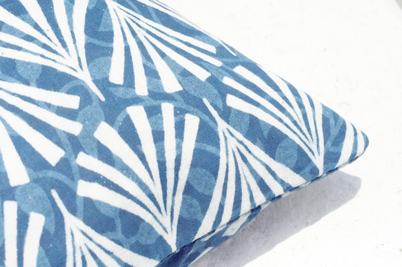 青色染料銀杏の森クッション - ブルー染料枕カバー/綿枕カバー/枕カバー印刷/インディゴブルー色素枕カバーを制限 5枚目の画像