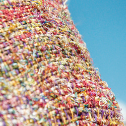 限られた一方製織ヨガマットバックパック/ヨガバッグ/ヨガバッグ/不織布バッグ/手織りバッグ - 色の色カラフルサリー手撚線 6枚目の画像