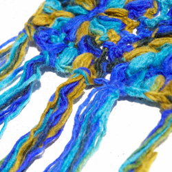限定 1 つの手作りかぎ針編みシルク スカーフ/ウールかぎ針編みシルク スカーフ/かぎ針編みスカーフ/手編みシルク スカーフ/グ 3枚目の画像