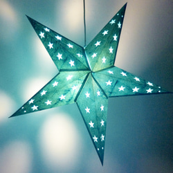 クリスマスギフト手作り限定版手作りスターライト/スターライト/スターライト/折り紙/ナイトライト-月明かりの下でトルコの青い星空 1枚目の画像