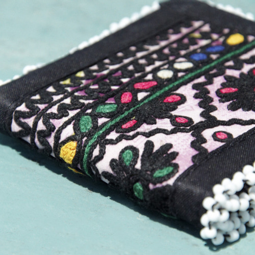 限定版の手刺繍布の財布国家/古代風のショートクリップ/刺繍ショート 